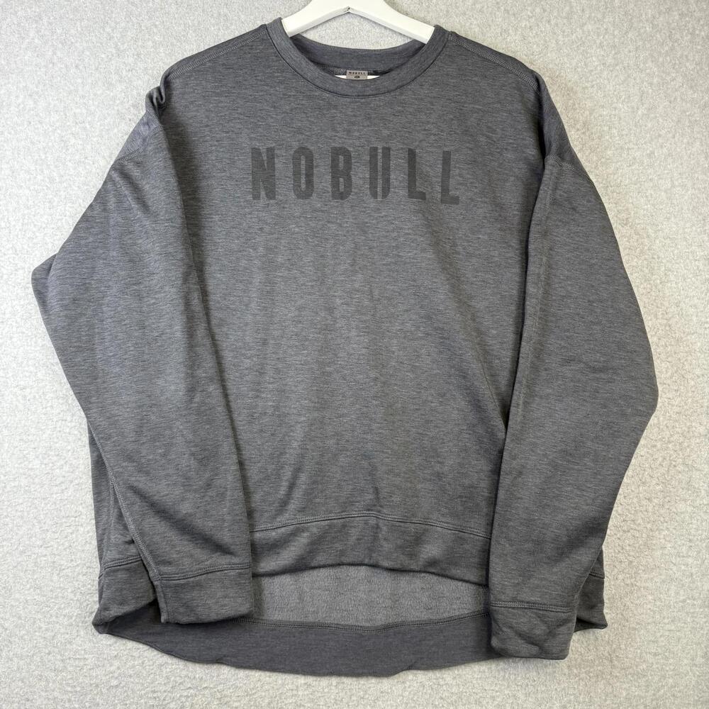 NOBULL Womenโs Heather Black/Gray Pull Over Sweatshirt - Size XL
